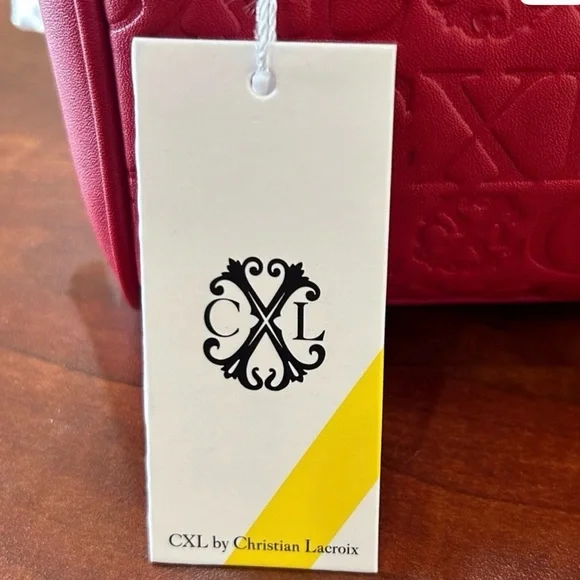 Christian Lacroix Red Embossed Satchel - Picture 5 of 6